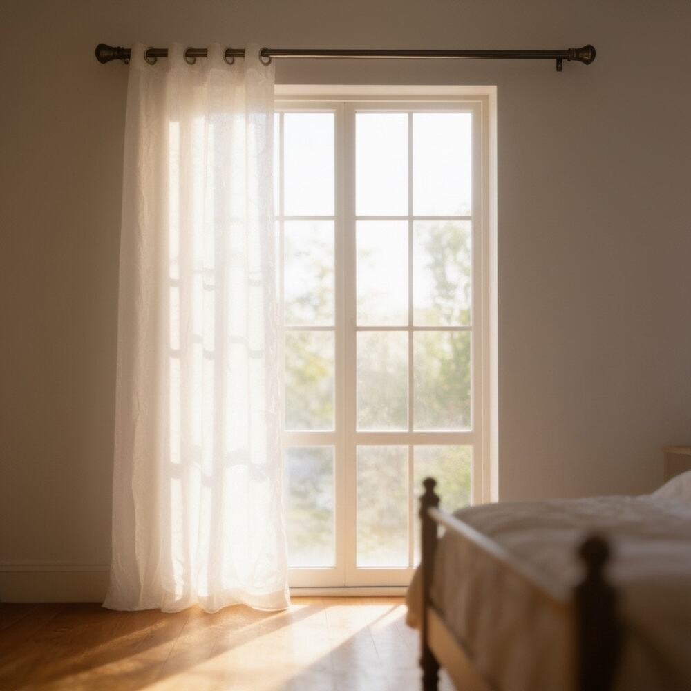Sheer Grommet Top Curtain Panel